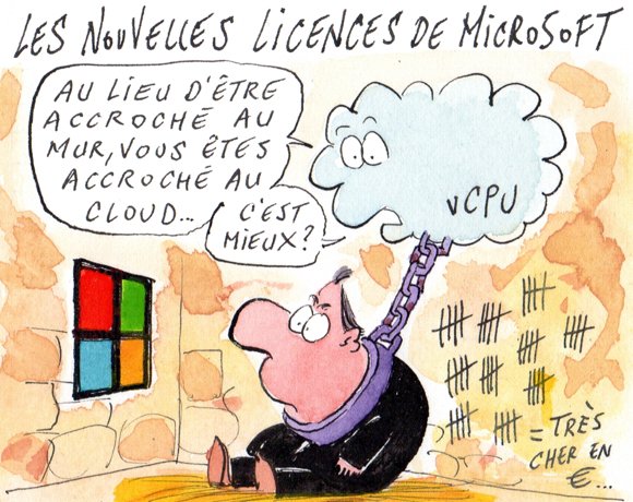 Dessin: Le remaniement des licences de Microsoft